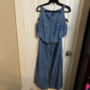 INC International Concepts Denim Blue Midi Dress
